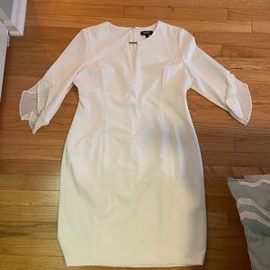 DKNY white dress with open sleeve